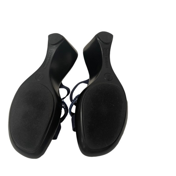 Italian Shoemaker Navy Wedge Shoes Size 9 1/2 - Picture 7 of 7